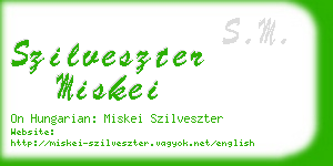 szilveszter miskei business card